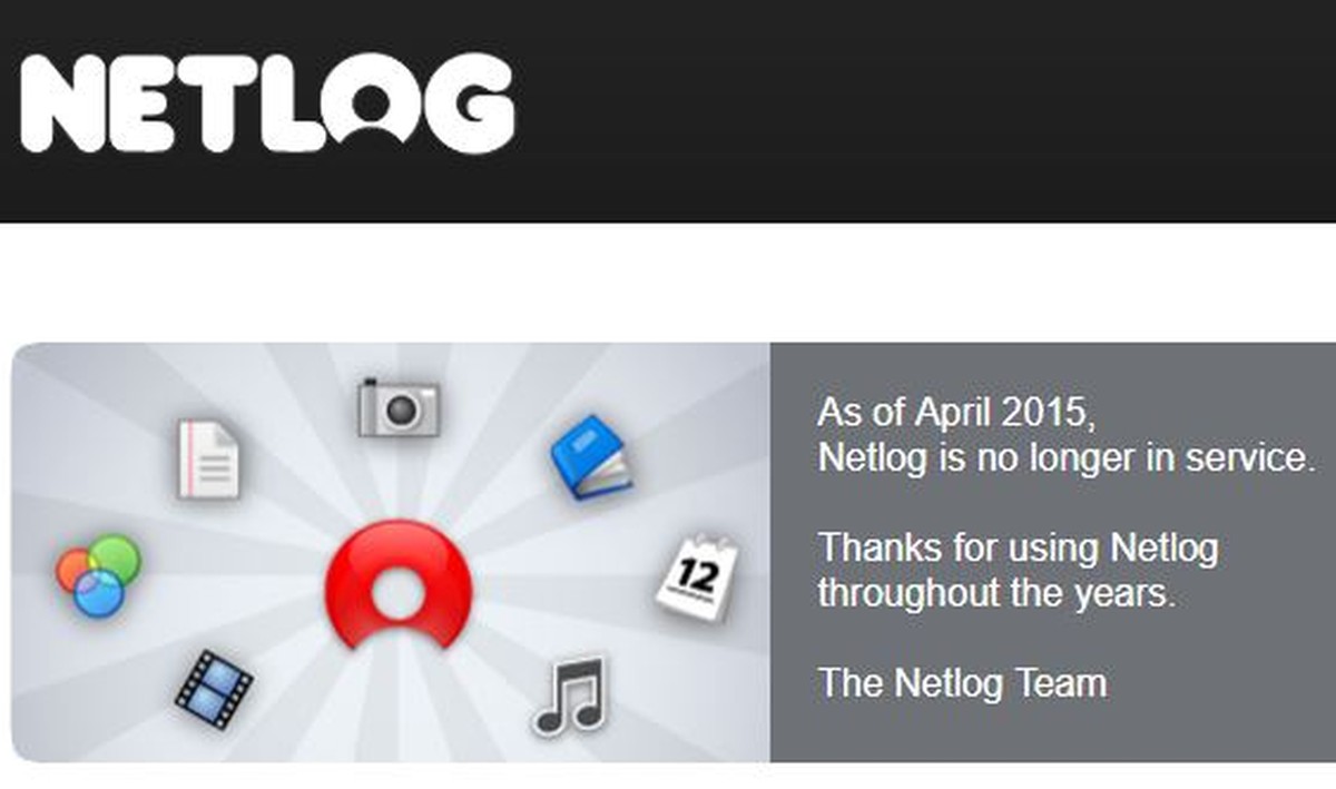 Wer heute auf Netlog surft, sieht diese Nachricht.