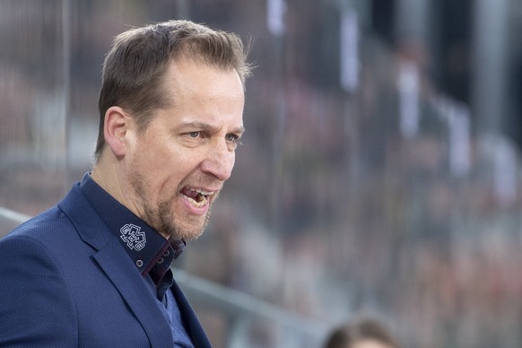 Biels Head Coach, Antti Toermaenen, waehrend dem fuenften Playoff Viertelfinalspiel der National League, zwischen dem EHC Biel und dem HC Ambri-Piotta, am Dienstag 19. Maerz 2019 in der Tissot Arena i ...