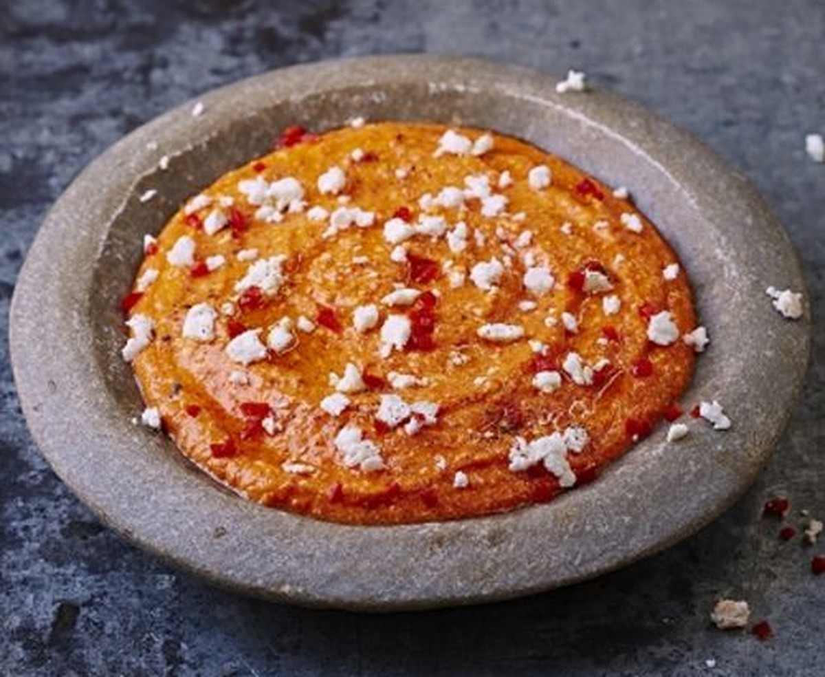 red pepper feta dip peperoni käse snack essen food vegetarisch http://www.notey.com/blogs/yotam-ottolenghi