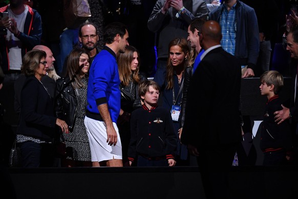 Roger Federer Sui and his kids TENNIS : Laver Cup 2022 AntoineCouvercelle/Panoramic PUBLICATIONxNOTxINxFRAxITAxBEL
