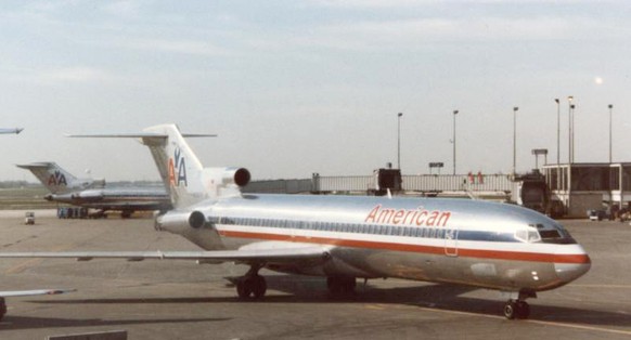 Die Boeing 727 14 Jahre vor dem Diebstahl, damals noch im Dienst von American Airlines.