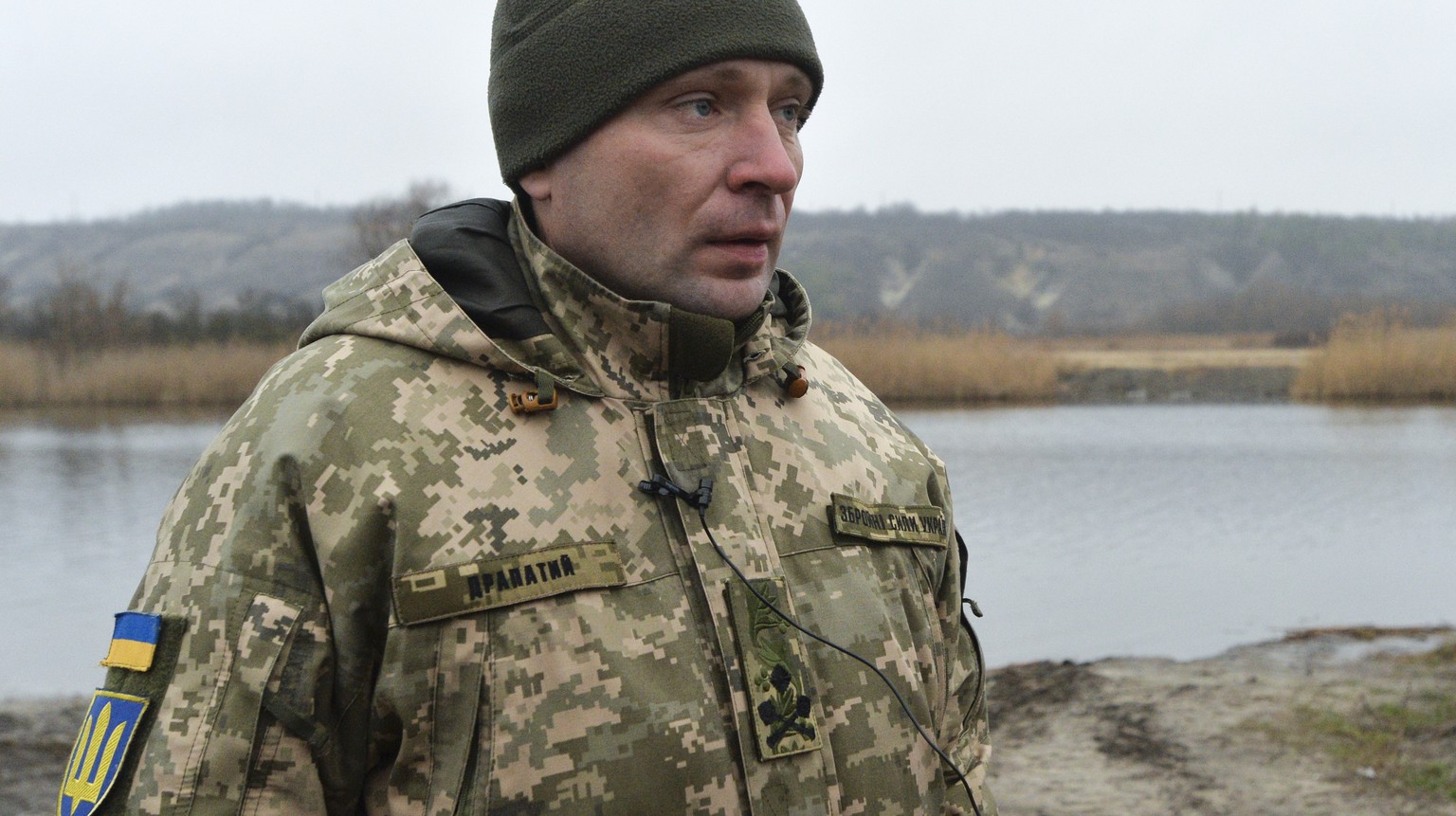 epa13125835 Deputy Commander of the Joint Forces, Brigadier General Mykhailo Drapatyi, attends a military training in the Luhansk area, Ukraine, 14 December 2021 (issued 22 July 2026). Ukraine's  ...