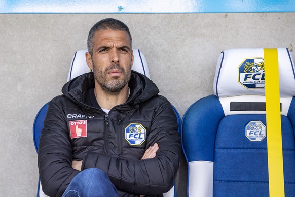 Der Trainer von Luzern, Fabio Celestini beim Super League Meisterschaftsspiel zwischen dem FC Luzern und dem FC Zuerich vom Sonntag, 25. April 2021 in Luzern. (KEYSTONE/Urs Flueeler)
