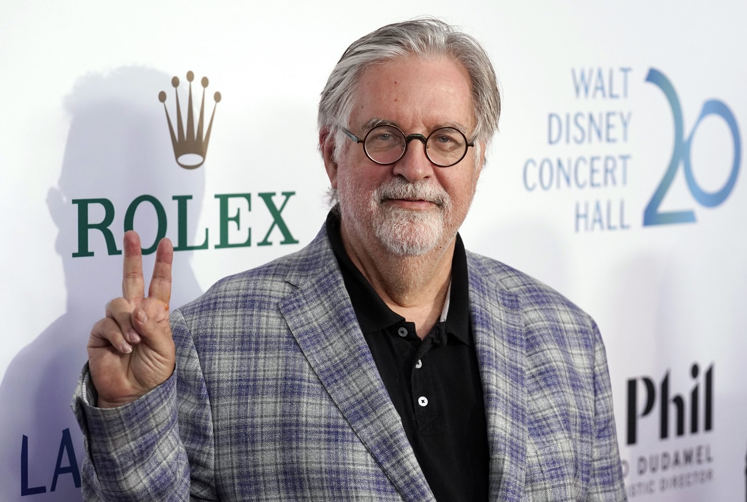 Cartoonist and writer Matt Groening poses at the 2023 Los Angeles Philharmonic Gala, Thursday, Oct. 5, 2023, at Walt Disney Concert Hall in Los Angeles. (AP Photo/Chris Pizzello)
Matt Groening