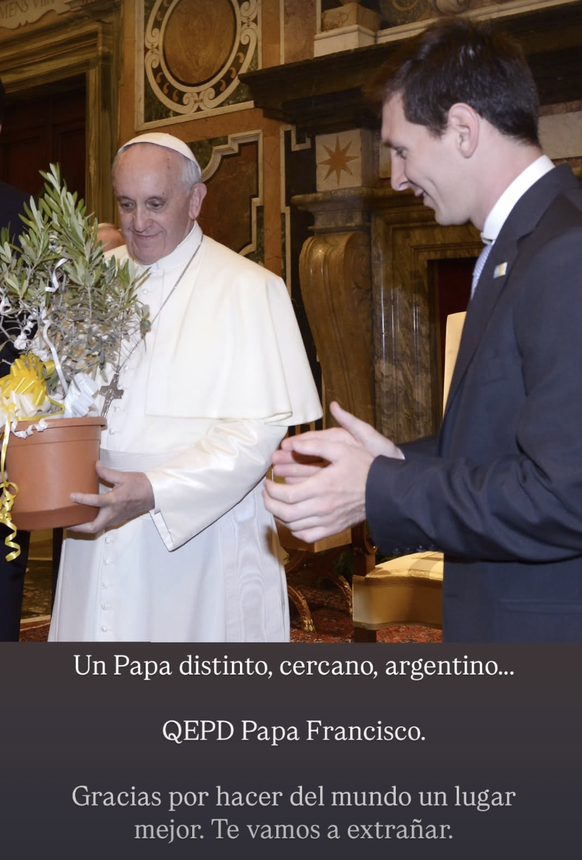 Messi Papst insta