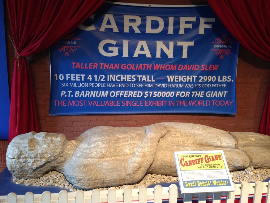 Der Cardiff Giant im Farmer&#039;s Museum.