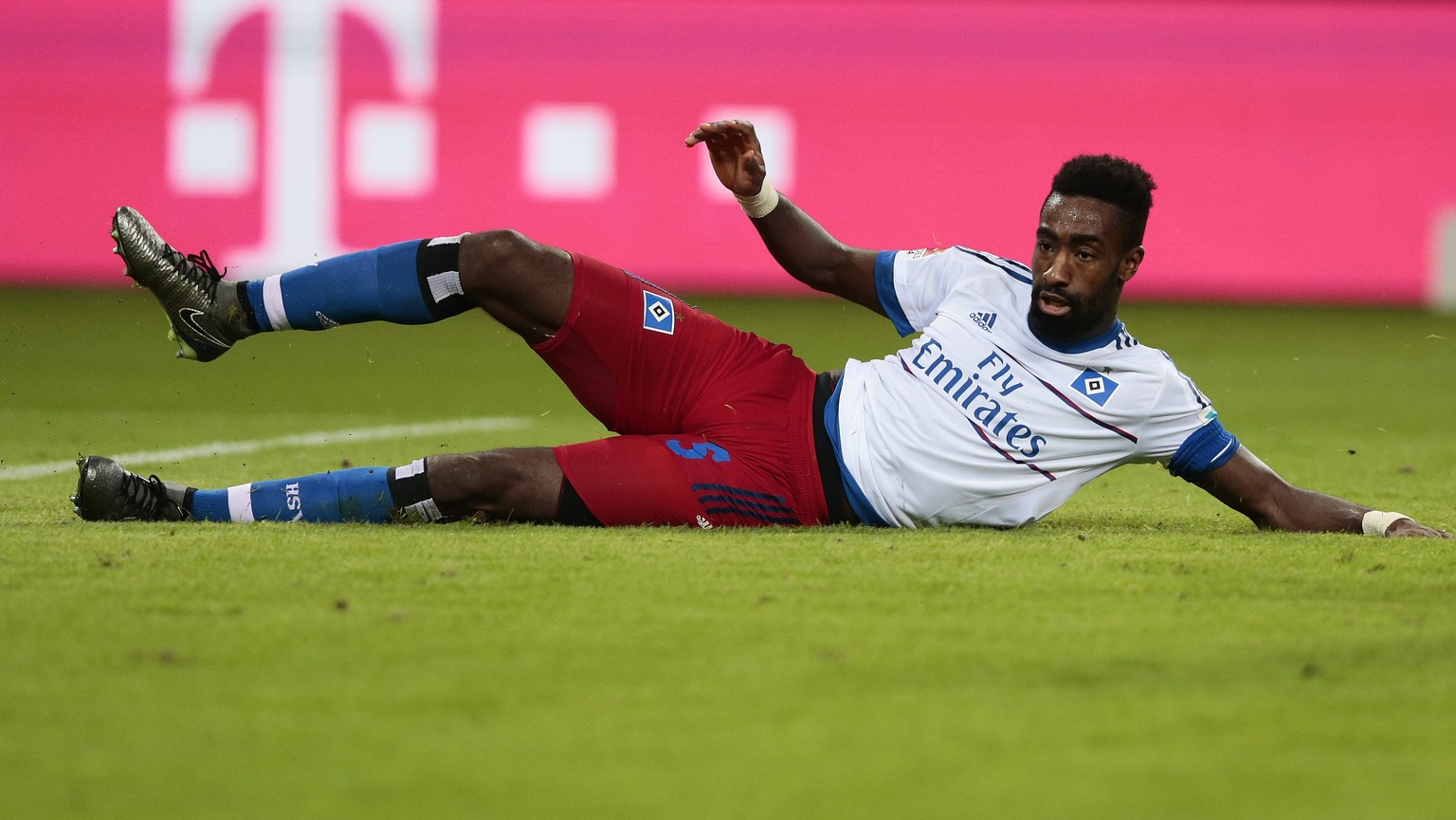 HAMBURG, GERMANY - DECEMBER 19: Johan Djourou of Hamburg in action during the First bundesliga match between Hamburger SV and FC Augsburg at Volksparkstadion on December 19, 2015 in Hamburg, Germany.  ...