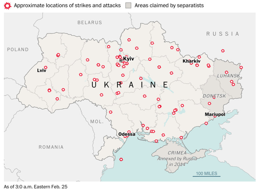 Luftangriffe in der Ukraine.