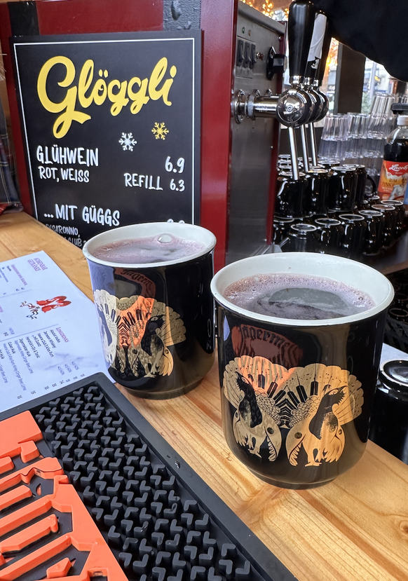 Der Glühwein in Zürich.