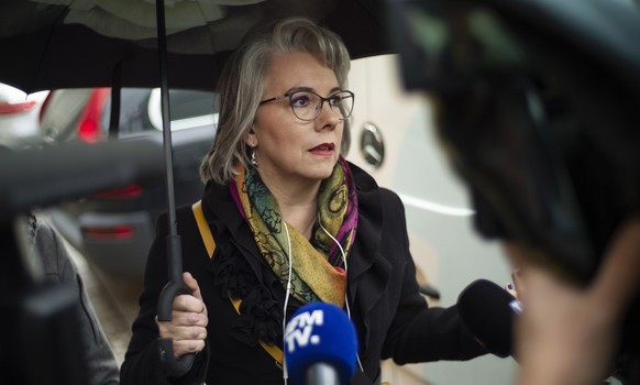 epa07214864 Self proclaimed Yellow Vests spokesperson Jacline Mouraud speaks to the media in front of the National Assembly in Paris, France, 07 December 2018. The so-called &#039;gilets jaunes&#039;  ...