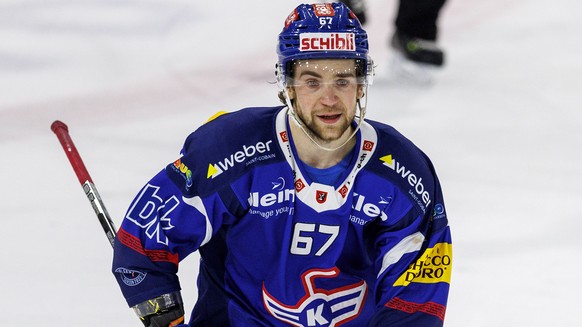 EHC Kloten Verteidiger Lucas Ekestahl Jonsson waehrend dem Eishockey-Meisterschaftsspiel der National League zwischen dem EHC Kloten und den SC Rapperswil-Jona Lakers in Kloten am Donnerstag, 2. Maerz ...