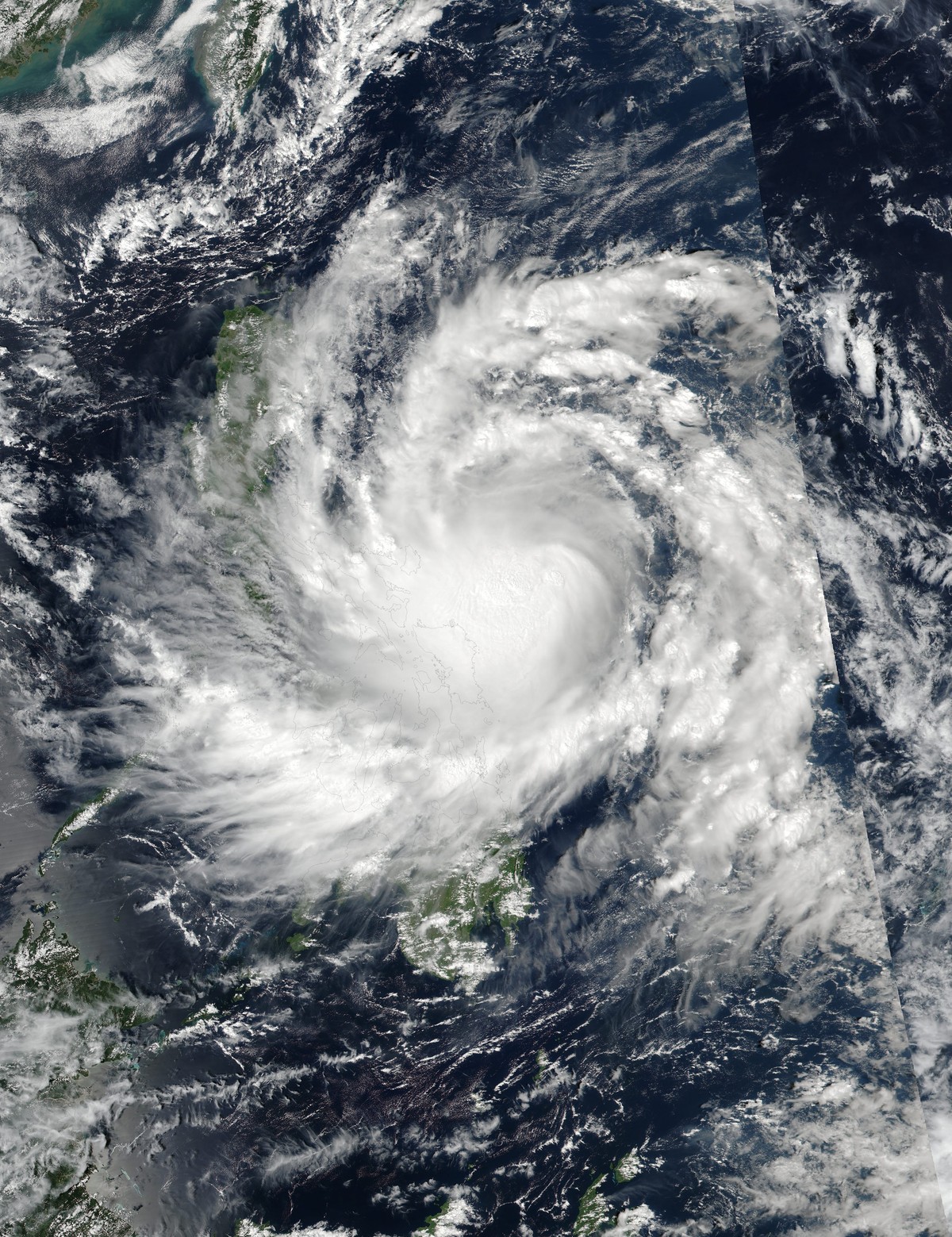 epa05585970 A handout picture made available on 15 October 2016 by NASA shows a natural-color image acquired by the Moderate Resolution Imaging Spectroradiometer (MODIS) on NASA-NOAA's Suomi NPP  ...