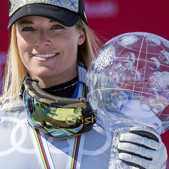 Lara Gut-Behrami im März 2016 in St.Moritz nach der bisher besten Saison ihrer Karriere.