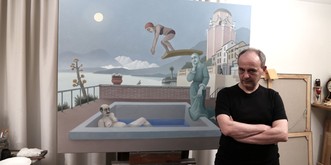 Es ist an der Zeit, den malenden Valentin Lustig in seinem Atelier an der Langstrasse zu besuchen