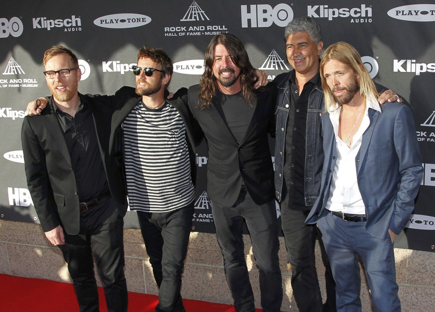 Die Foo Fighters in Cleveland, Ohio im April.