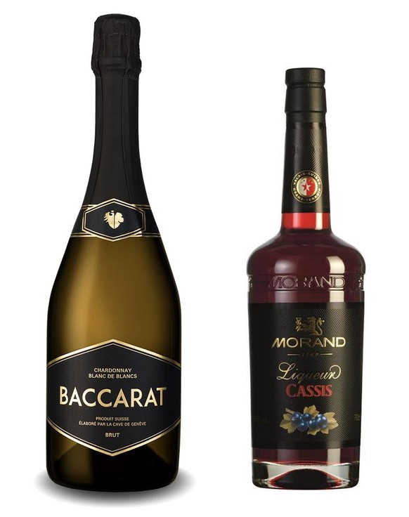 baccarat blanc de blancs schweiz liquer cassis morand drinks cocktail alkohol trinken