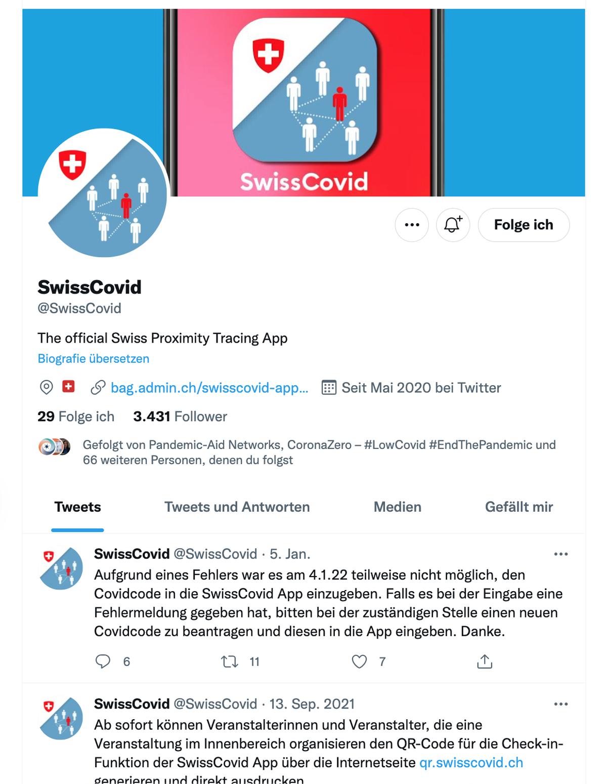 Deux tweets en six mois...