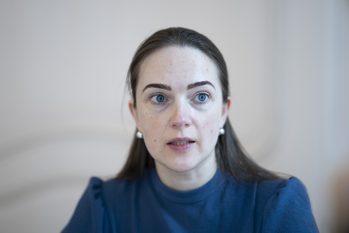 Ukrainian Nobel laureate Oleksandra Matviichuk prepares to testify at the 'people's tribunal' where prosecutors symbolically put Russian President Vladimir Putin on trial for the crime  ...