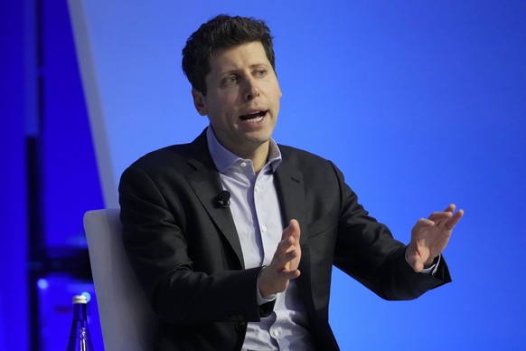 File - Sam Altman participates in a discussion during the Asia-Pacific Economic Cooperation (APEC) CEO Summit, Thursday, Nov. 16, 2023, in San Francisco. The board of ChatGPT-maker Open AI says it has ...