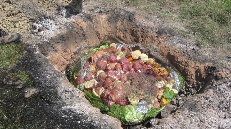 So haben die Maori ursprünglich gekocht. 