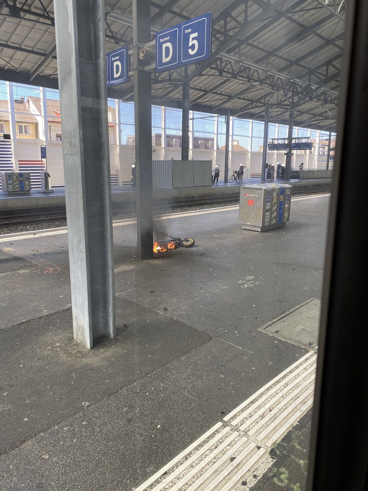 Une trottinette électrique prend feu à la gare de Lausanne