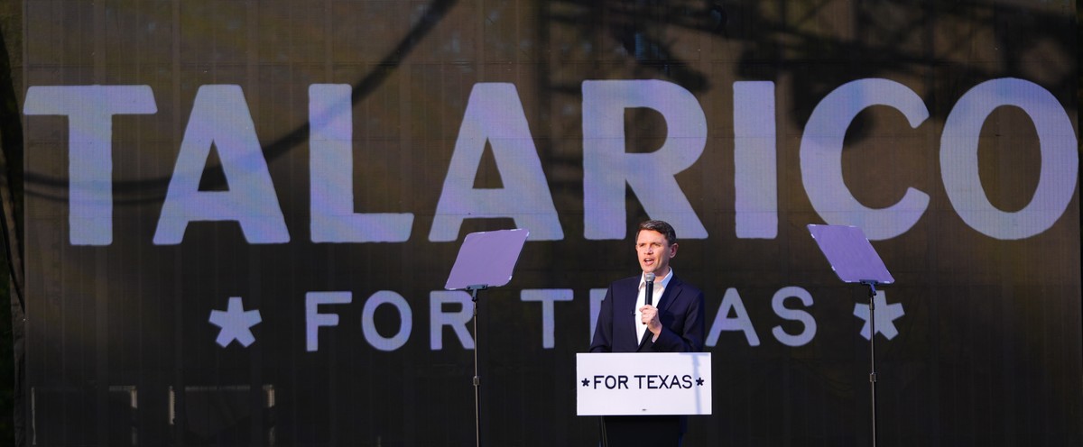 Democratic U.S. Senate candidate Texas state Rep. James Talarico speaks at a campaign event in Plano, Texas, Sunday, Oct. 18, 2026. (AP Photo/LM Otero)
James Talarico