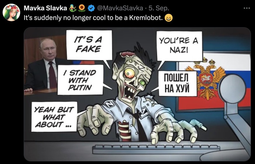 Meme zu Putins Trollarmee.