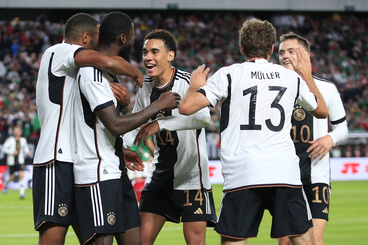 RECORD DATE NOT STATED Seleccion Mexico 2023 Mexico vs Germany Antonio Rudiger celebrates his goal 0-1 of Germany during the game Mexican national team, Nationalteam Mexico vs Germany, the friendly pr ...