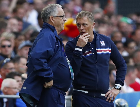 Das isländische Trainer-Duo Lars Lagerbäck (l.) und Heimir Hallgrimsson.