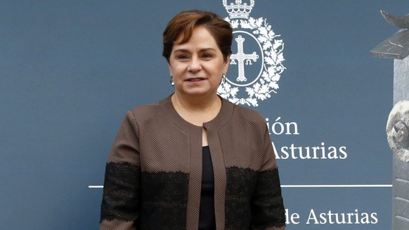 epa05593446 Patricia Espinosa, Executive Secretary of the United Nations Framework Convention on Climate Change, poses for the photographers in Oviedo, northern Spain, 20 October 2016. Espinosa, on be ...