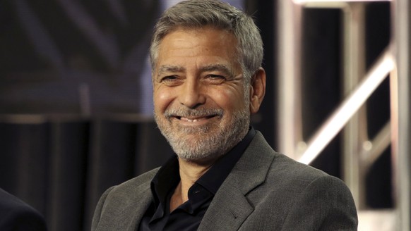 George Clooney participates in the &quot;Catch-22&quot; panel during the Hulu presentation at the Television Critics Association Winter Press Tour at The Langham Huntington on Monday, Feb. 11, 2019, i ...