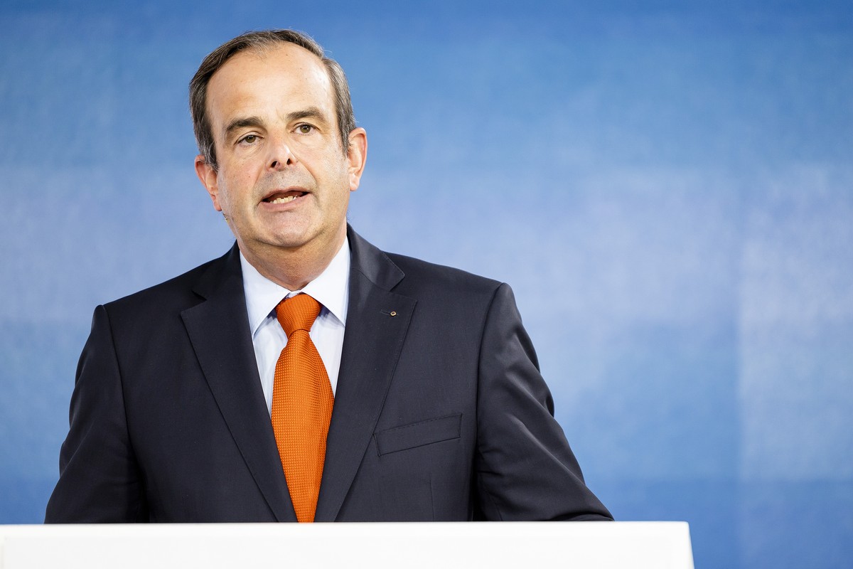 Gerhard Pfister, Parteipraesident spricht an der Delegiertenversammlung der Mitte Schweiz, die online via Videokonferenz stattfindet,.am Samstag, 22. Januar 2022 in Volketswil. (KEYSTONE/Michael Buhol ...