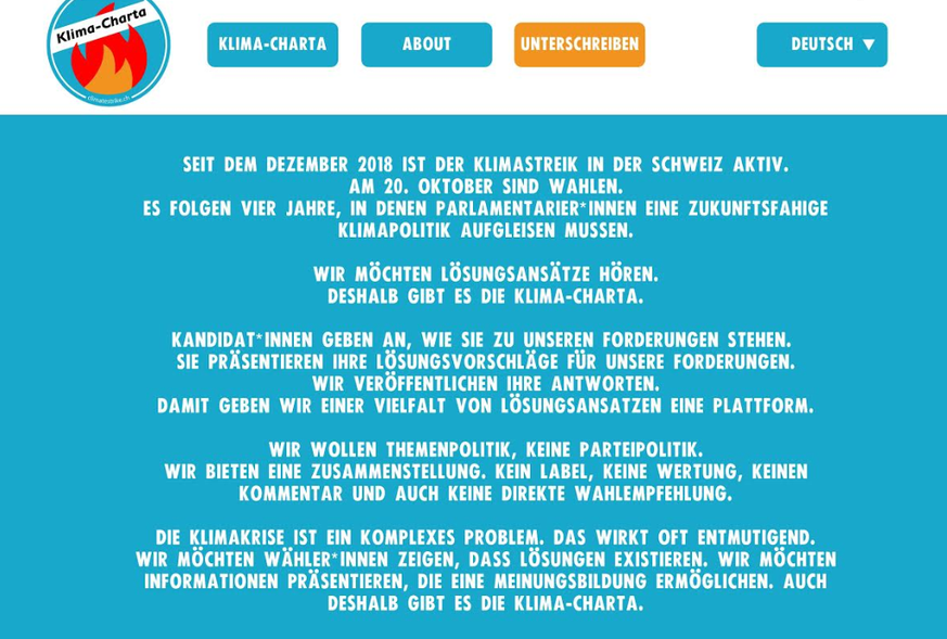 Beta-Version der Klima-Charta.