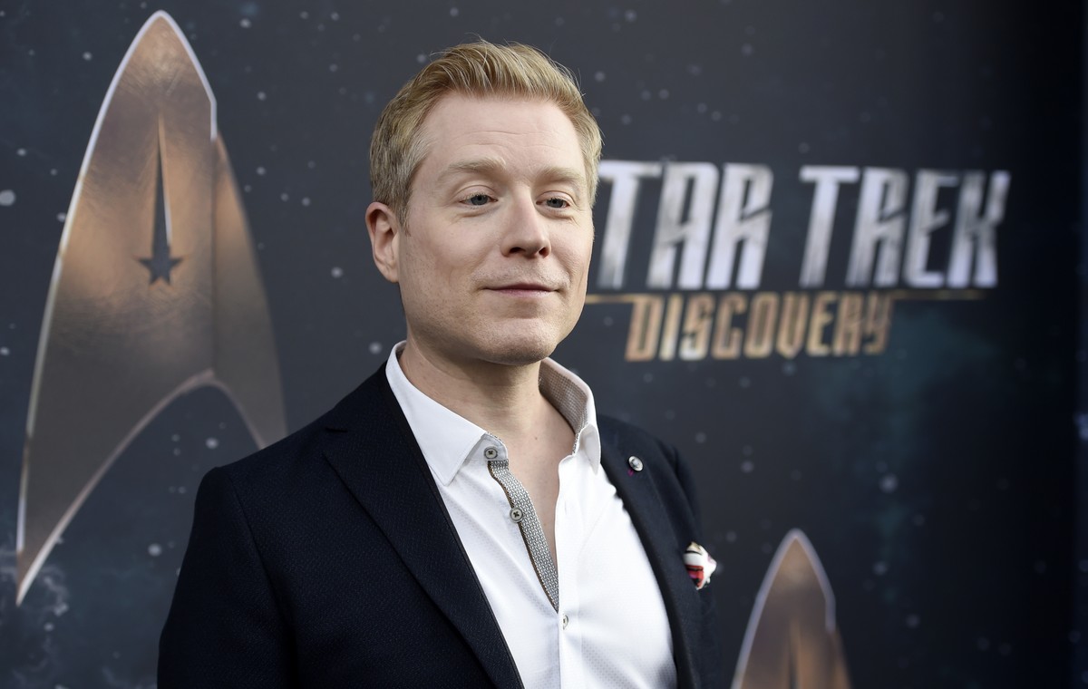 FILE - In this Sept. 19, 2017 file photo, Anthony Rapp, cast member in "Star Trek: Discovery," poses at the premiere of the new television series in Los Angeles. Spacey says he is “beyond ho ...