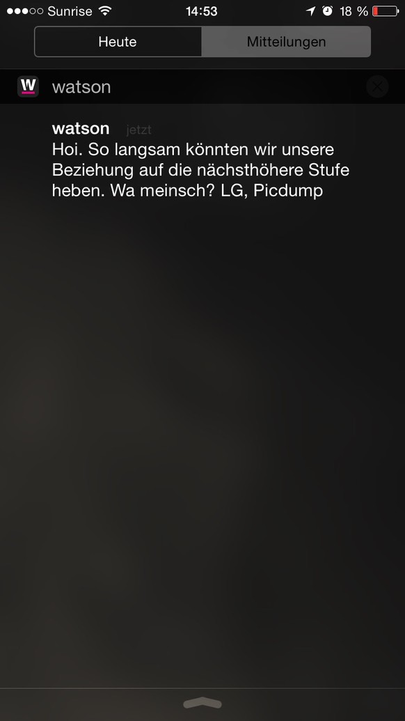 Hab ich da gerade Â«PicdumpÂ» gehÃ¶rt?
Ja gern! Ab jetzt 2 mal die Woche? ;)
Montags und Donnerstags fÃ¤ndi guet =]