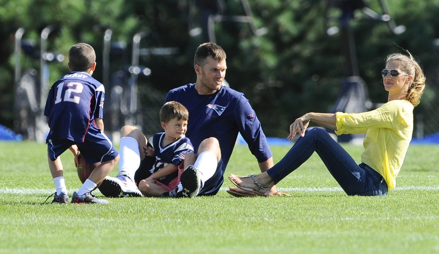 Die Familie Brady 2013 bei einem Patriots-Training.