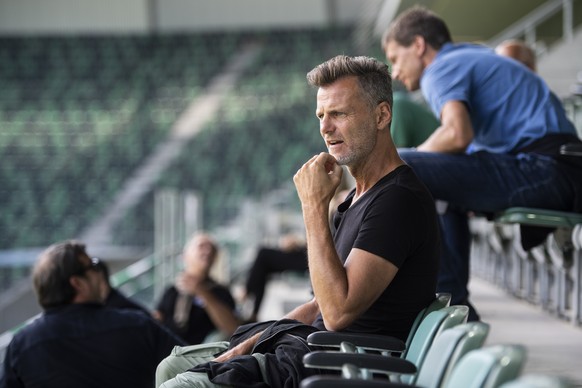 Sportchef Alain Sutter bei einem Testspiel zwischen dem FC St. Gallen und dem FC Aarau, am Samstag, 13. Juni 2020, in St. Gallen. Die Meisterschaft wird demnaechst fortgesetzt, nachdem sie wegen dem C ...