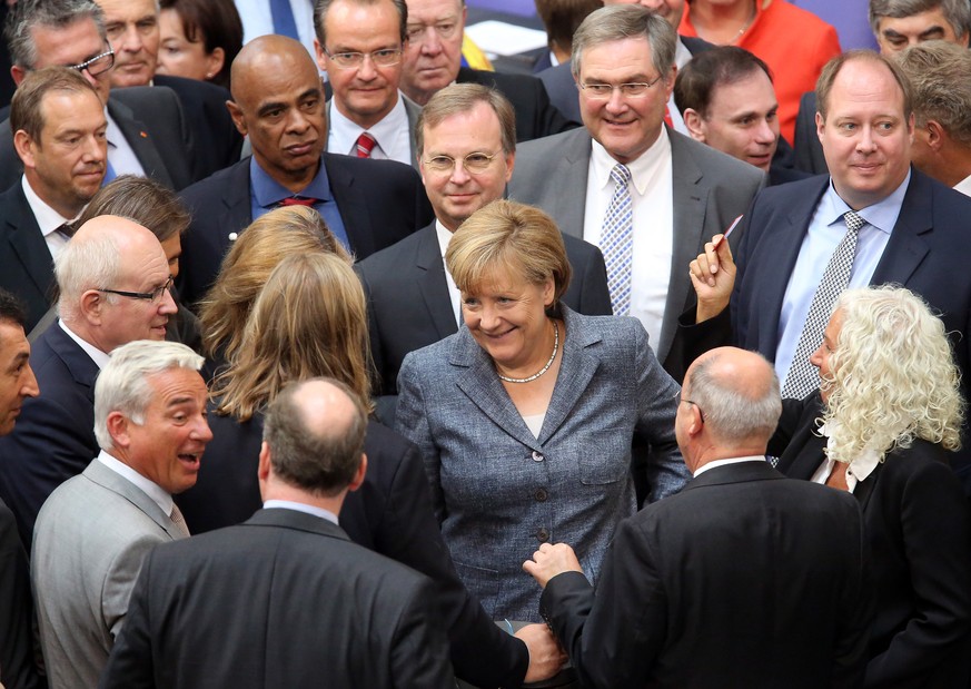 Erfolg für Merkel: Das Hilfspaket ist durch.