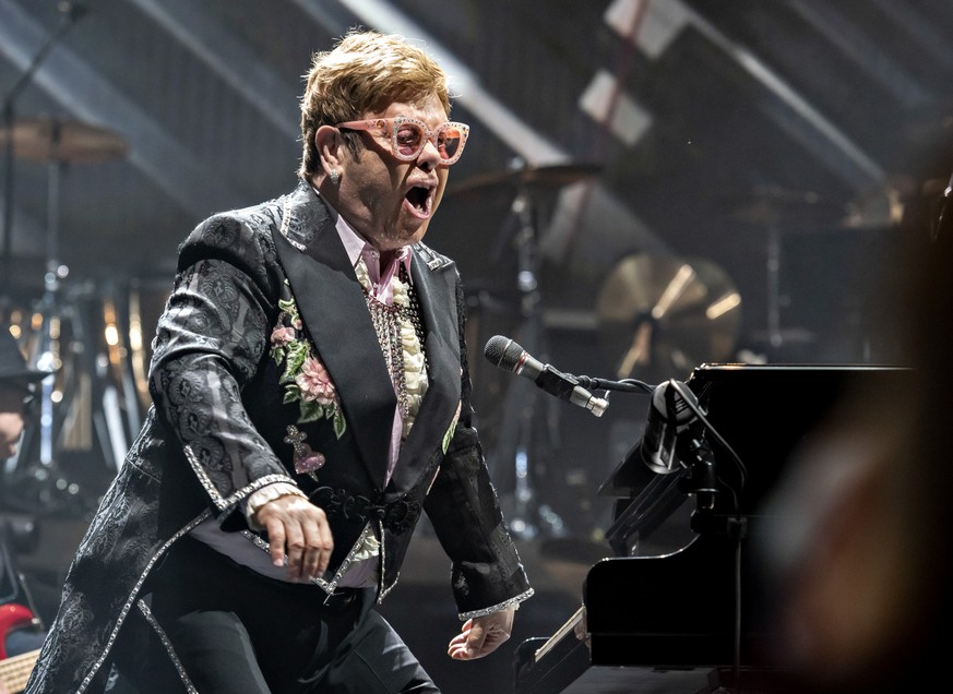 Elton John bei einem Konzert der «Farewell Yellow Brick Road»-Tour in Kopenhagen.  