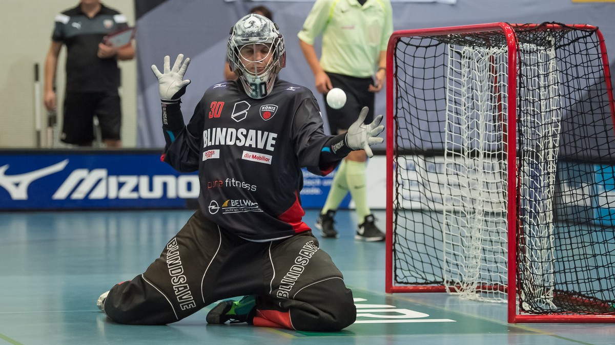 Bern,15.09.2018, Unihockey, Qualifikation, Floorball Koeniz - Grasshopperclub Zuerich, Patrick Eder (30, Koeniz). (Fabian Trees / www.imagepower.ch)