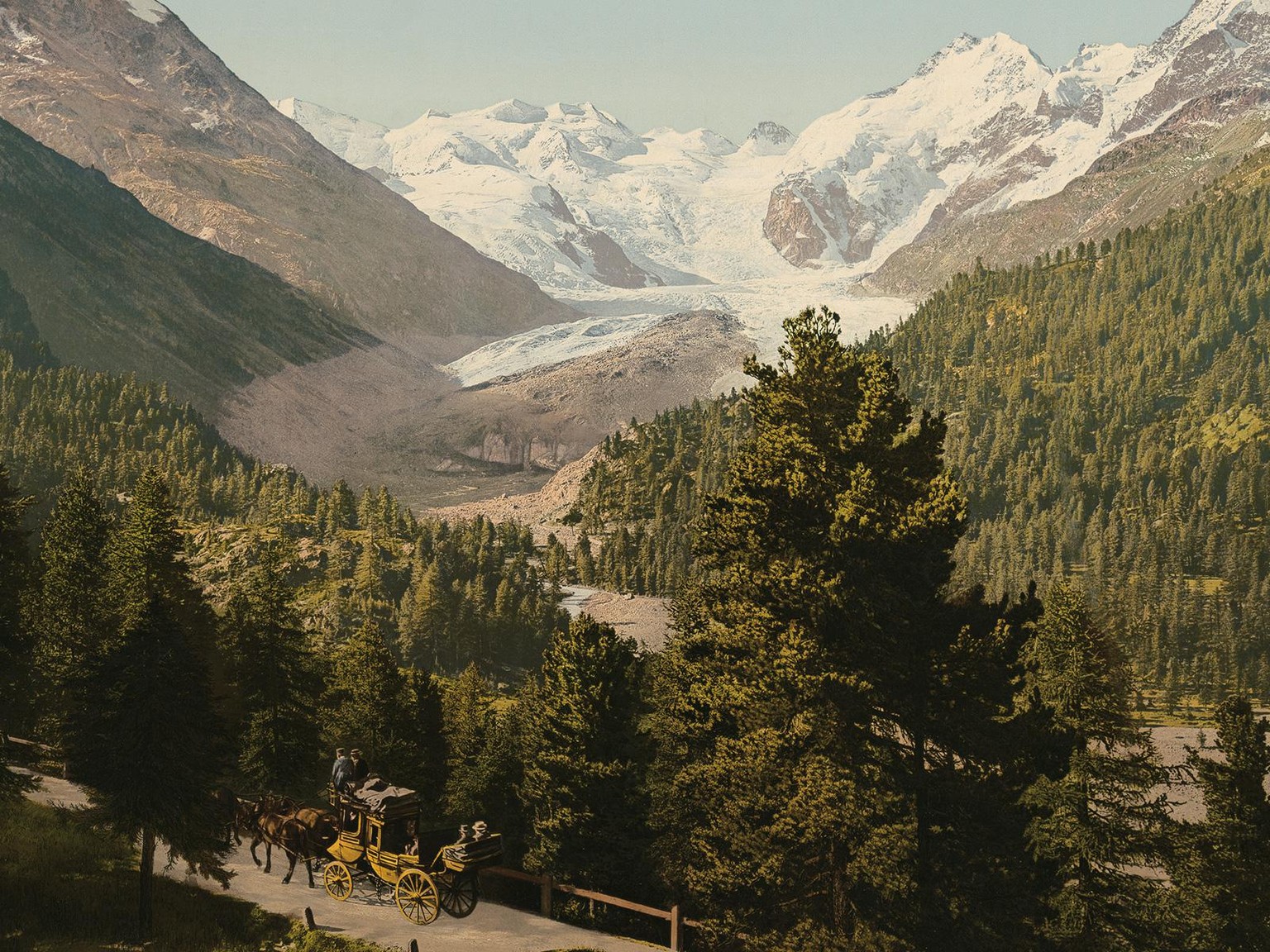 Abbildungen von Bergen spielten bei den Photochrom-Bildern eine wichtige Rolle.