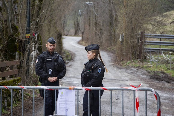 Disappearance Of Little Emile - Remains Found - Le Vernet A police checkpoint is blocking the dirt road leading up to the hamlet of Haut-Vernet, France, Vernet, on april 01, 2024. The remains of Emile ...