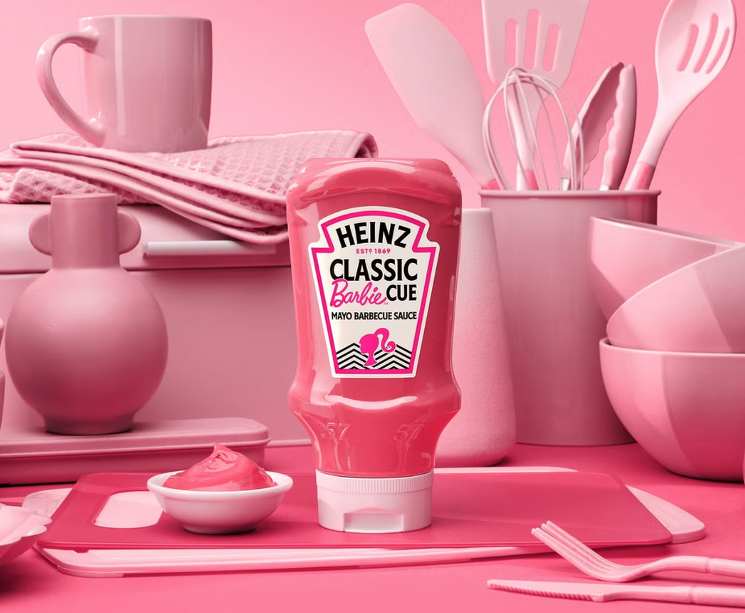 Heinz pink Sauce Barbie Barbiecue
