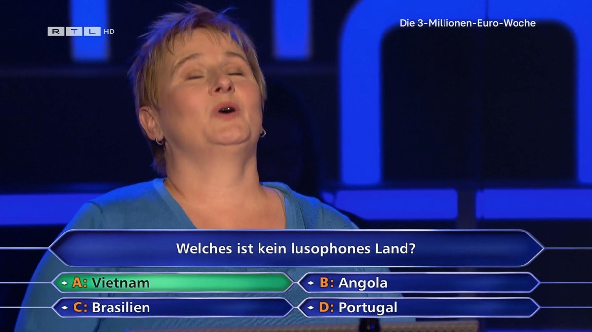 Anja Beyer zockt sich einfach durch und gewinnt am Schluss 290'000 Euro bei Günther Jauch.