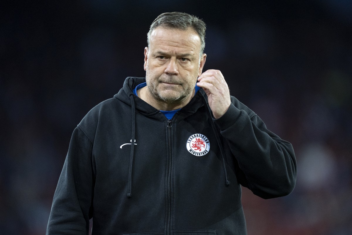 Trainer Patrick Rahmen (FCW) bei dem Spiel der Fussball Super League zwischen dem Grasshopper Club Zuerich (GC) und dem FC Winterthur (FCW) am Dienstag, 12. Mai 2026 im Stadion Letzigrund in Zuerich.  ...