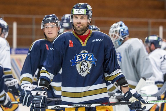 Viktor Stalberg beim ersten Eistraining des EV Zug am Montag, 31. Juli 2017, in Zug. (KEYSTONE/Alexandra Wey)