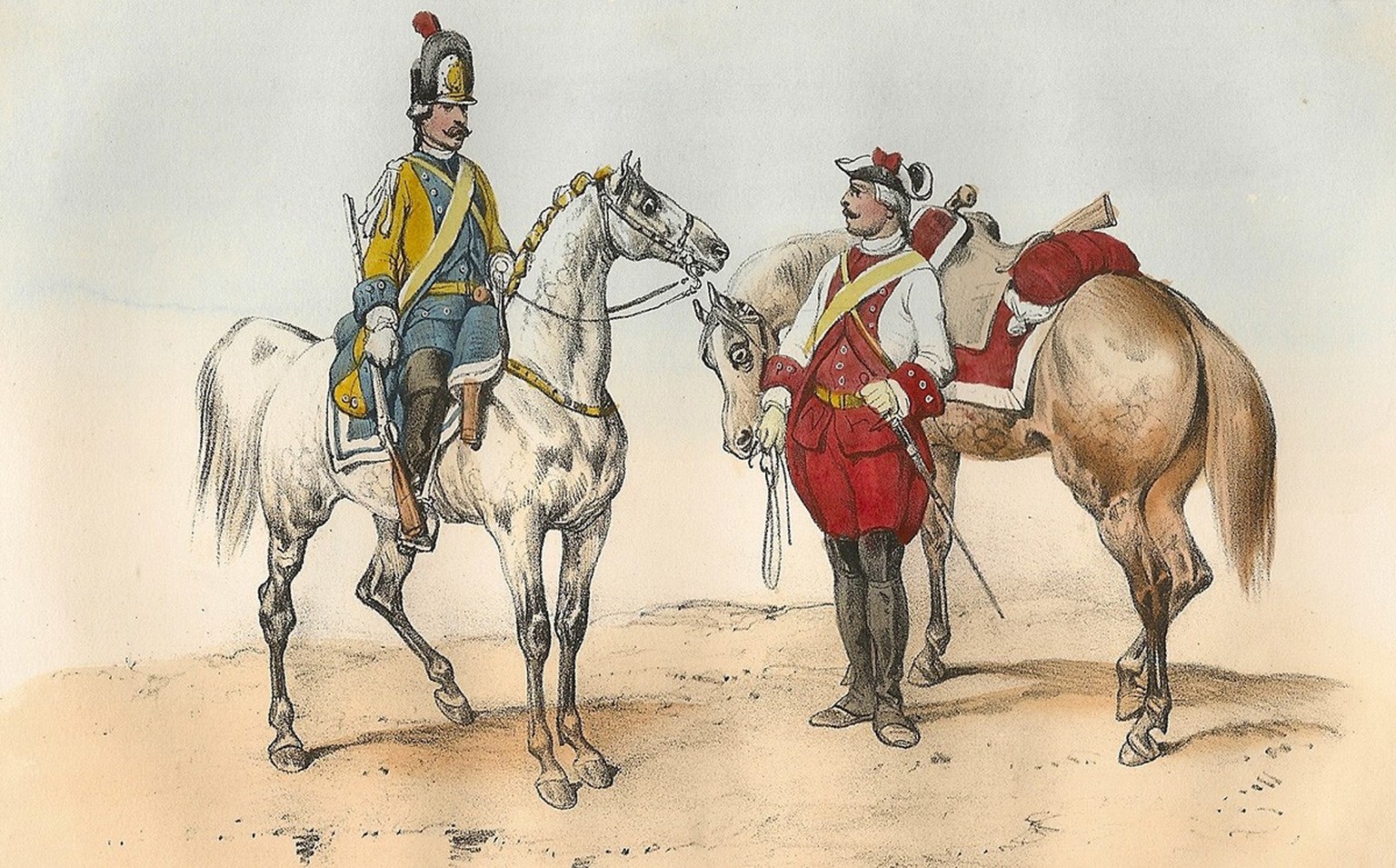 Cavalryman of the line regiment of Calatrava, 18th century.