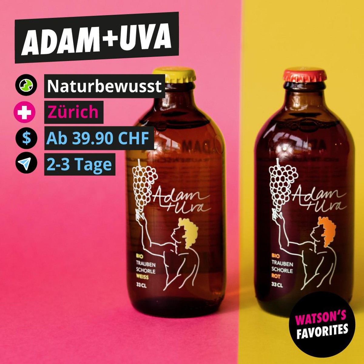 Das Schweizer Traubenschorle Adam und Uva