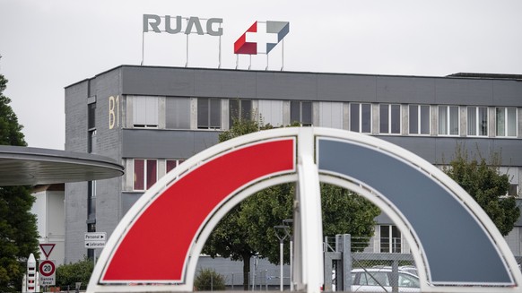 ARCHIVBILD ZUM UMSATZ BEI RUAG --- Das Logo der Ruag Holding AG am Sitz in Emmen im Kanton Luzern am Mittwoch, 30. September 2020 in Emmen. (KEYSTONE/Urs Flueeler)