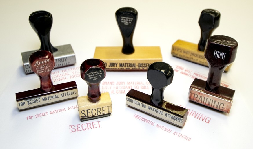 FBI artefacts - top secret rubber stamps

https://www.fbi.gov/history/artifacts/fbi-rubber-stamps